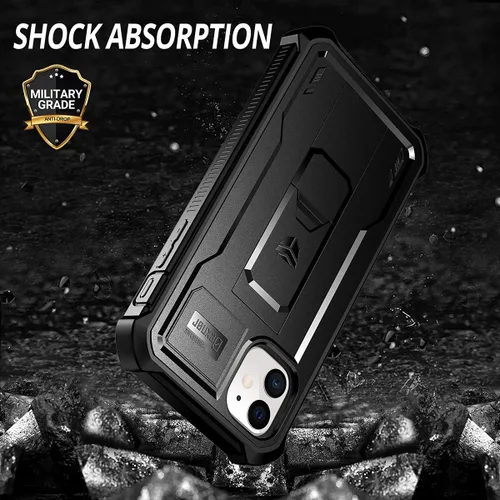 Miniatura 6 de Dexnor Funda para iPhone 11, [Protector de pantalla y soporte integrados] Protección de grado militar resistente a prueba de golpes, 6.1 pulgadas