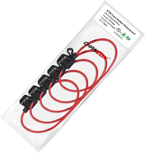 Miniatura 7 de [Cable UL] Chanzon 5 unids 14awg ATM/Mini portafusibles impermeable en línea Marine r para fusibles de cuchilla 30A automotriz coche motocicleta