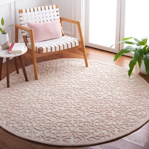 Miniatura 12 de SAFAVIEH Trace Collection - Alfombra decorativa de 2 x 3 pies, marrón y marfil, lana hecha a mano, ideal para zonas de alto tráfico en entrada, sala