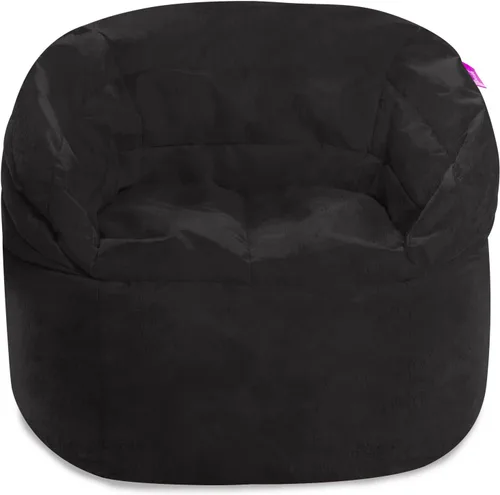 Miniatura 107 de Posh Beanbags - Sillón puff grande, 38 pulgadas, color azul rey sólido Nylon suave - Azul real
