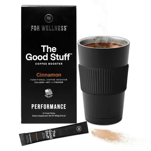 Miniatura 10 de The Good Stuff Potenciador de café de canela Crema de café saludable para concentración y energía Keto, crema en polvo no láctea con aceite