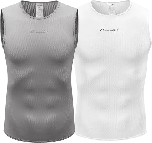 Miniatura 4 de Przewalski Camiseta interior de ciclismo sin mangas para hombre, de secado rápido, chaleco de capa base de bicicleta, transpirable, camisetas