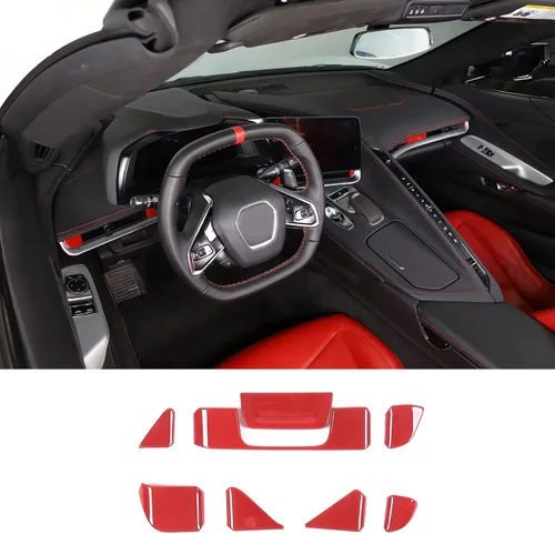 Miniatura 9 de Decoración de ventilación de CA para salpicadero, aire acondicionado, salida de aire, cubierta de ventilación compatible con Chevrolet Corvette C8
