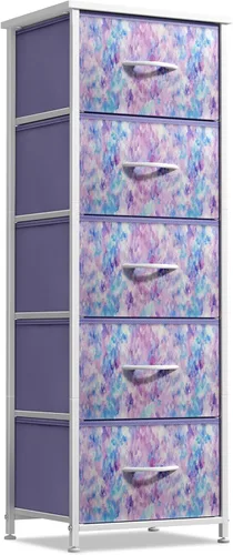 Miniatura 25 de Sorbus Cómoda de tela para dormitorio de niños, cómoda de 5 cajones, torre de almacenamiento alta, organizador de ropa, para armario, sala