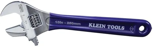 Miniatura 8 de Klein Tools D86932 Llave ajustable, forjada con mandíbula más delgada y acabado cromado de alto pulido, 4 pulgadas