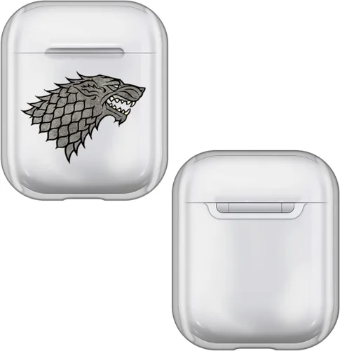 Miniatura 6 de Head Case Designs Funda de carga de cristal duro transparente con licencia oficial de HBO Game of Thrones House Stark Distressed Sigils compatible