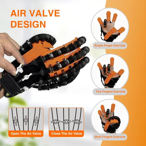 Miniatura 4 de Equipo de rehabilitación de manos, Guantes de terapia para dispositivo de recuperación de mano de accidente cerebrovascular, Guante