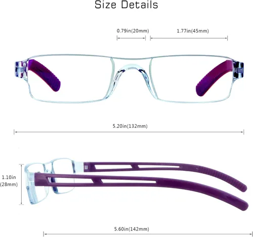 Miniatura 3 de VisionGlobal 8 pares de anteojos de lectura, anteojos con filtro de luz azul, anteojos de lectura para computadora para mujeres y hombres, marco