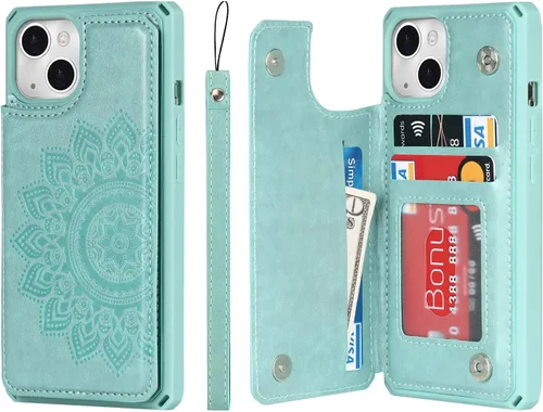 Miniatura 24 de Cavor para iPhone 13 Funda con Tarjetero iPhone 13 Funda Tipo Cartera, para iPhone 13 Funda para Hombres Mujeres, Fundas para iPhone 13 Funda