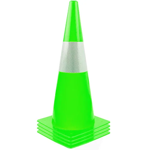 Miniatura 10 de Conos de seguridad de tráfico de 9 pulgadas con collares reflectantes, [paquete de 4] conos de construcción naranja conos de estacionamiento