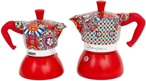 Miniatura 4 de Bialetti Dolce & Gabbana MOKA INDUCTION 4 tazas, seguro para inducción y fuego abierto (máquina de café, máquina de café espresso, Makinetta)