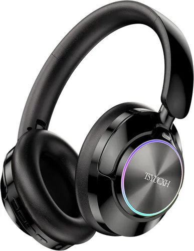 Miniatura 8 de Auriculares inalámbricos Bluetooth con cancelación de ruido con micrófono, tiempo de reproducción de 65 horas, llamadas claras, ajuste cómodo