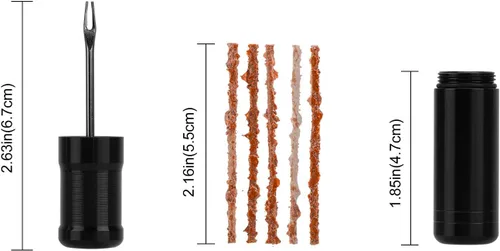 Miniatura 3 de Oumers Kit de herramientas de reparación de neumáticos de bicicleta sin cámara, pinchazos de neumáticos de bicicleta con 5 tiras de tocino más