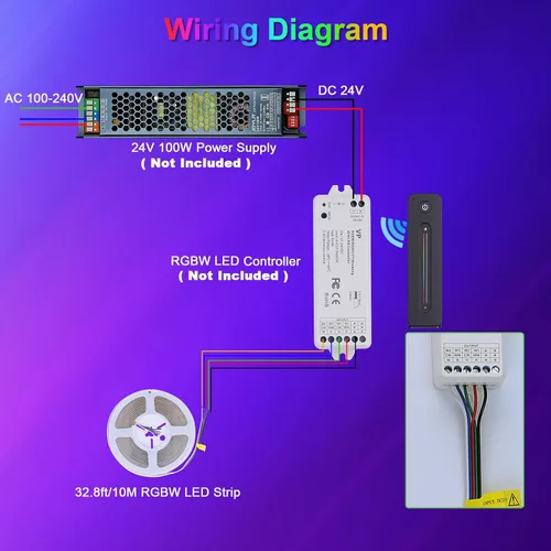 Miniatura 8 de JOYLIT Tira de luces LED COB RGBW de 32.8 pies, 24 V para interiores, RGB 3000 K, blanco cálido, 4 en 1, cinta LED sin puntos que cambia
