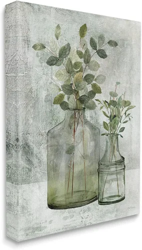 Miniatura 2 de Stupell Industries Botánico Bunches Country Jarrón Pintura en maceta, diseñada por Carol Robinson, lienzo para pared, 24 x 30 pulgadas, blanco roto