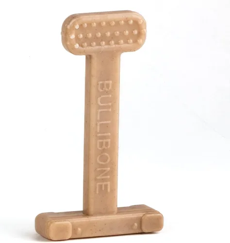 Miniatura 22 de Bullibone Juguete masticable de nailon para perros masticadores agresivos, hueso de higiene dental con sabor a tocino, juguetes duraderos