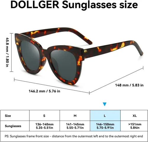 Miniatura 7 de Dollger Gafas de sol retro de ojo de gato para mujer y hombre, estilo vintage, cuadrado, tortuga, concha, moda
