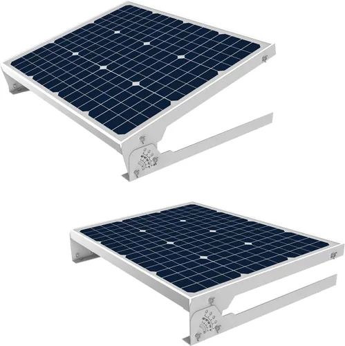 Miniatura 4 de SUNER POWE - Soportes de montaje en panel solar ajustables de 50 W, soportes inclinables de montaje plegables para pared, techo, caravana y sistema