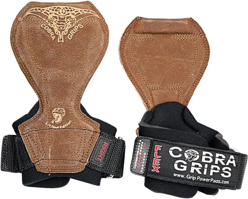 Miniatura 6 de Cobra Grips Flex Model Weight Lifting Gloves Heavy Duty Straps Alternative Power Lifting Hooks for Deadlifts with Padded Wrist Wrap Support