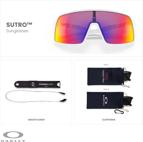 Miniatura 126 de Oakley Sutro OO9406 / OO9462 - Lentes de sol para hombre, kit de correa de accesorios, bolsa de microfibra