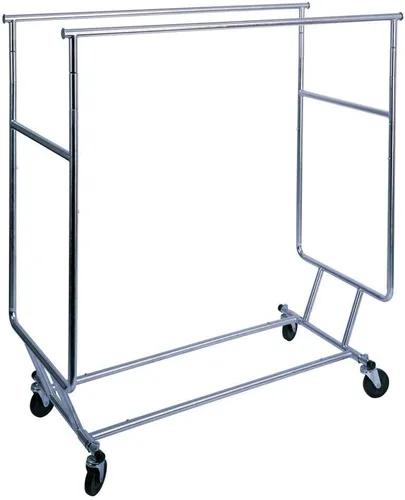 Miniatura 3 de Econoco Estante de ropa de doble brazo, estante de exhibición de ropa de 55 pulgadas de alto x 48 pulgadas de ancho, grado comercial resistente