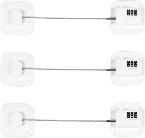 Cerradura de refrigerador, cerradura de nevera resistente, cerradura de combinación para armarios de refrigerador, cajones, seguridad, fácil de