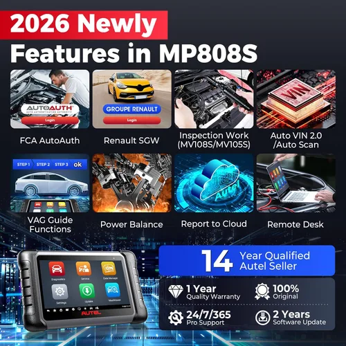 Miniatura 7 de Autel - MK808 Herramienta de diagnóstico automotriz