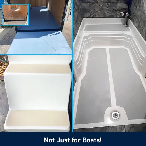 Miniatura 7 de TotalBoat TotalTread - Pintura antideslizante para cubierta, revestimiento de tracción antideslizante de grado marino para barcos, madera, fibra