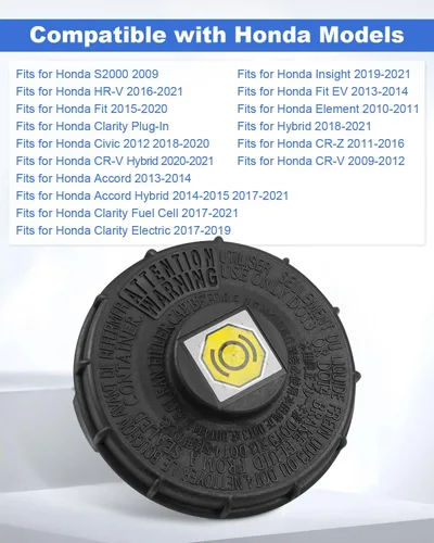Miniatura 5 de Tapa del depósito del tanque del cilindro maestro del freno se adapta a Honda, tapa del cilindro maestro reemplaza 46662-SLE-J01 46662-SDC-A02