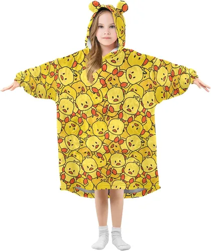 Miniatura 15 de Mantas portátiles para niños, sudadera con capucha tipo manta de gran tamaño, suave y cálida, regalos para niños, niñas y adolescentes de 3 a 14