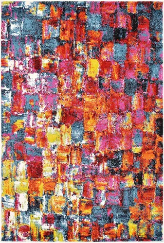 Miniatura 11 de Unique Loom colección Lyon - Alfombra abstracta y moderna, Polipropileno, Multi/Verde