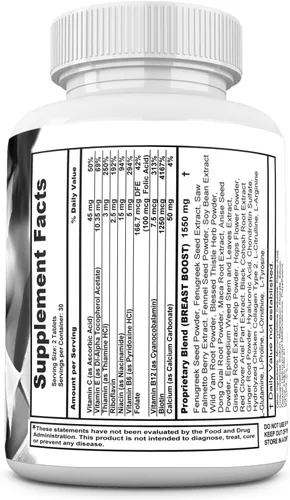 Miniatura 6 de Agrandamiento natural de pezones NIPPLEXAN. Obtén pezones más grandes y senos más llenos: crece pezones redondos, llenos y sensibles. 60 tabletas