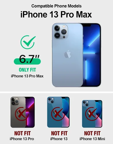 Miniatura 2 de Poetic Guardian Series - Funda diseñada para iPhone 13 Pro Max de 6.7 pulgadas, híbrida de cuerpo completo, a prueba de golpes, con protector