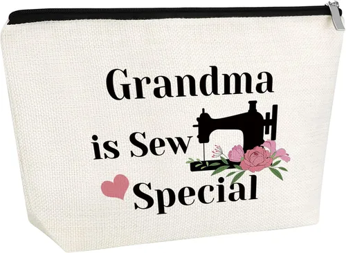 Regalo para el día de la madre para mujeres, regalo de abuela, bolsa de maquillaje de costura, regalos para amantes de la costura, bolsa de