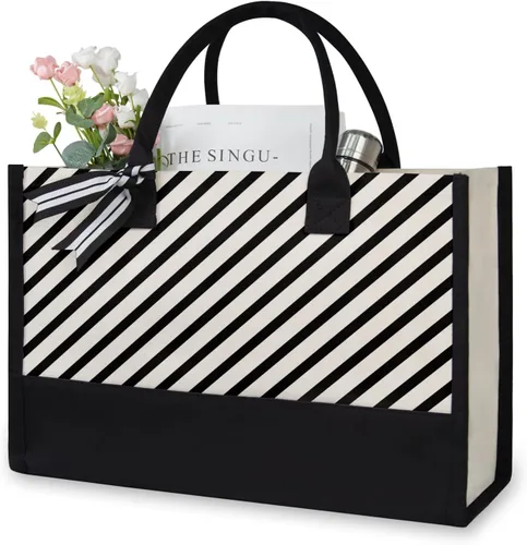 TOPDesign Bolsa de playa para mujer, bolsa de lona para vacaciones, viajes, fin de semana, vacaciones, viajes cortos, regalos personalizados para