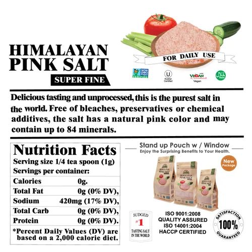 Miniatura 7 de Himalayan Chef Grano fino de sal rosa, 8 onzas