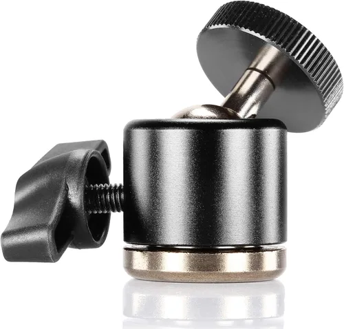 Miniatura 5 de Neewer® Aleación de aluminio giratoria de 360 grados Mini cabeza de bola con rosca de 1/4 "3/8" montaje base para cámara DSLR como Canon, Nikon