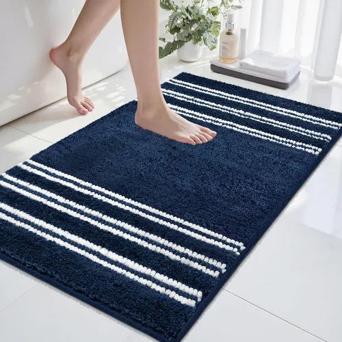 Miniatura 15 de Alfombras de baño antideslizantes, lavables, de 24 x 17 pulgadas, ultra suaves, súper absorbentes, para suelo de baño, alfombra de baño de chenilla