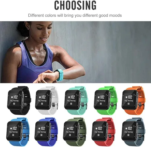 Miniatura 6 de Compatible con la correa Garmin Forerunner 35, bandas de repuesto de silicona Solf para reloj Garmin Forerunner 35