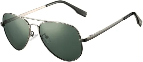 DeBuff Gafas de sol polarizadas de aviador para niños y niñas de 5 a 18 años cara pequeña para adultos 2047in