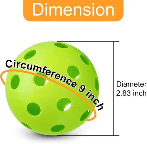 Miniatura 2 de Coopay Paquete de 24/80 pelotas de práctica de béisbol, bolas de entrenamiento de plástico, bolas de softball huecas ligeras para golpe, Verde