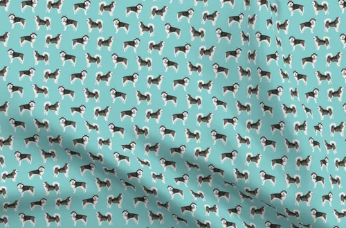 Spoonflower Tela – Alaskan Malamute Simple Dogs Raza Retrato Mascotas Cachorro Mascotas Impresas en Tela de Gasa Cuarto Grasa – Coser Moda Vestidos