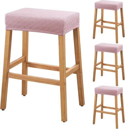 Miniatura 63 de YISUN Fundas de taburete rectangulares, paquete de 2 fundas elásticas impermeables para asiento de silla de montar, taburetes de bar, sillas de bar