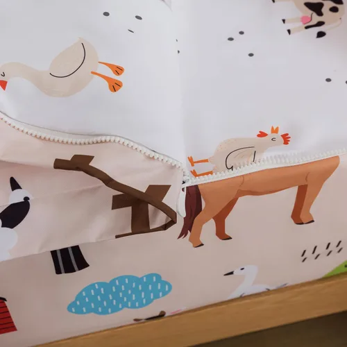 Miniatura 7 de Juego de edredón para niños, ropa de cama con cremallera individual para niños y niñas, ropa de cama con cremallera y sábanas para todas