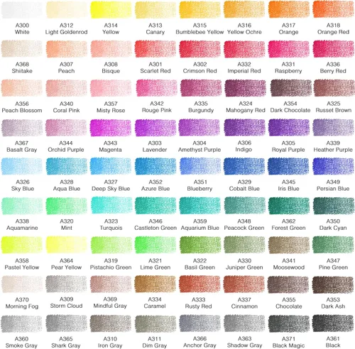 Miniatura 6 de ARTISTIC EYE - Lápices de colores de alta calidad, juego de 72, minas de núcleo suave de 0.150 in, colores ricos y vibrantes, mezclables, perfectos
