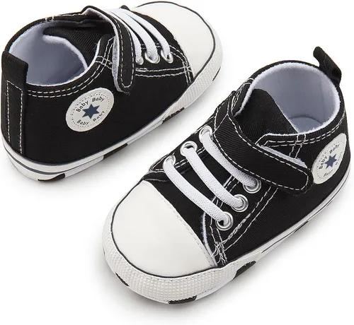 Miniatura 29 de KIDSUN zapatos deportivos altos hasta el tobillo para bebés, niños y niñas con suela antideslizante, suaves, para recién nacidos, zapatos
