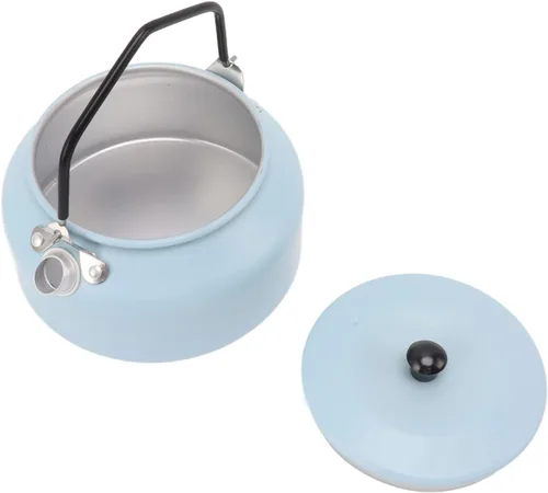 Miniatura 6 de Hervidor de camping portátil de 0.9 litros, cafetera portátil para exteriores, senderismo, equipo de cocina, hervidor de agua caliente con bolsa