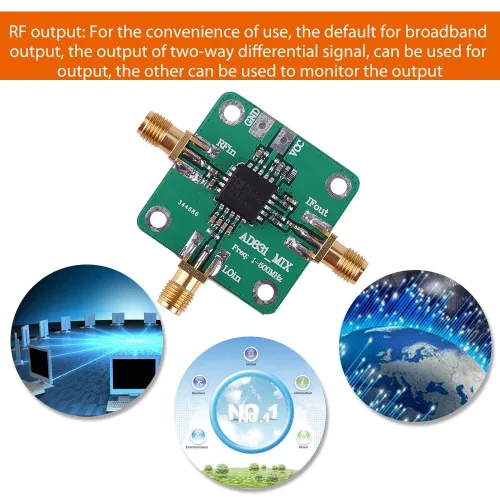 Miniatura 3 de AD831 transductor de alta frecuencia módulo mezclador RF 500MHz ancho de banda mezcla abajo mezcla mezclador equilibrado doble convertidor