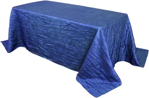 Miniatura 16 de YOUR CHAIR COVERS - Mantel Rectangular de Tafetán Arrugado de 90 x 132 Pulgadas - Azul Polvoriento, Manteles Rectangulares para Mesas Rectangulares