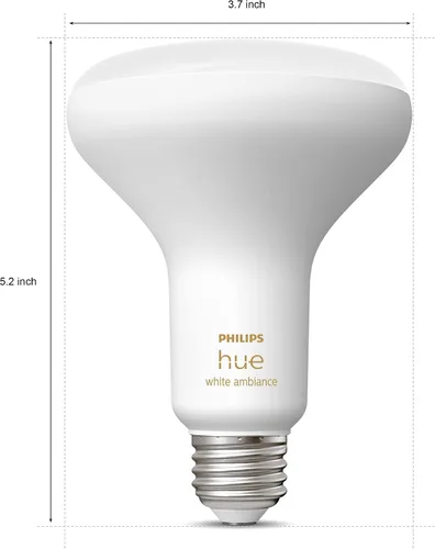 Miniatura 4 de PHILIPS Hue White Ambiance BR30 - Bombillas LED inteligentes (compatibles con Bluetooth) Hue Smart Dimmer Switch Bundle Controla tu iluminación